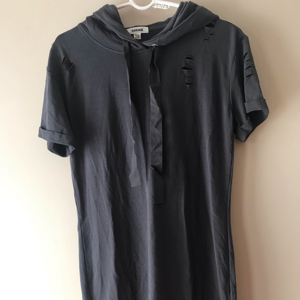 Distressed T-shirt dress